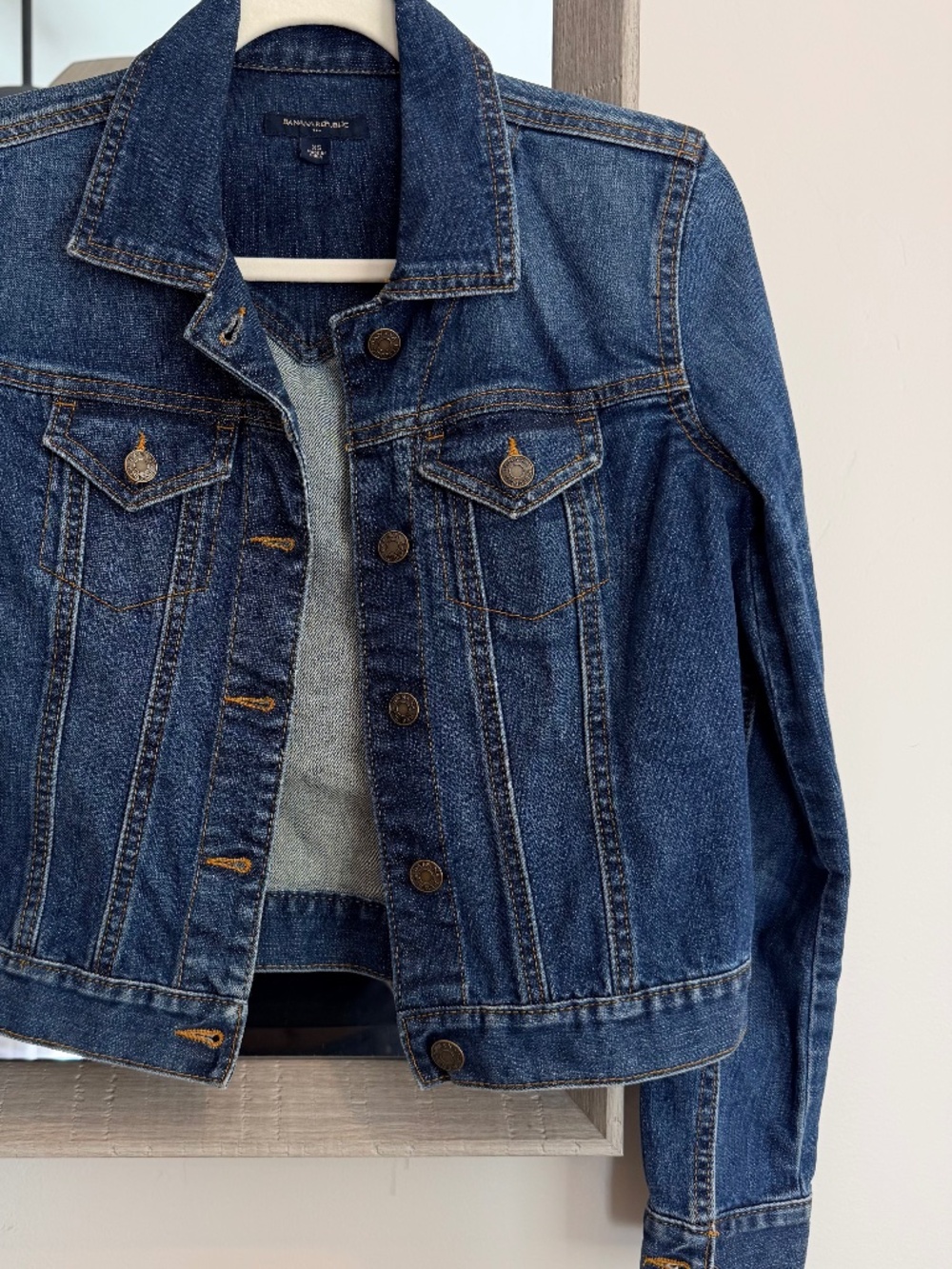 Banana Republic dark wash denim jacket, size XS